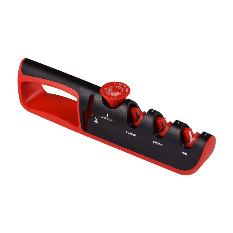 4-Stage Kitchen Knife Sharpener Tungsten Steel/Ceramic Sharpening System Handheld Sharpeners with Non Slip Base Kitchen Knives