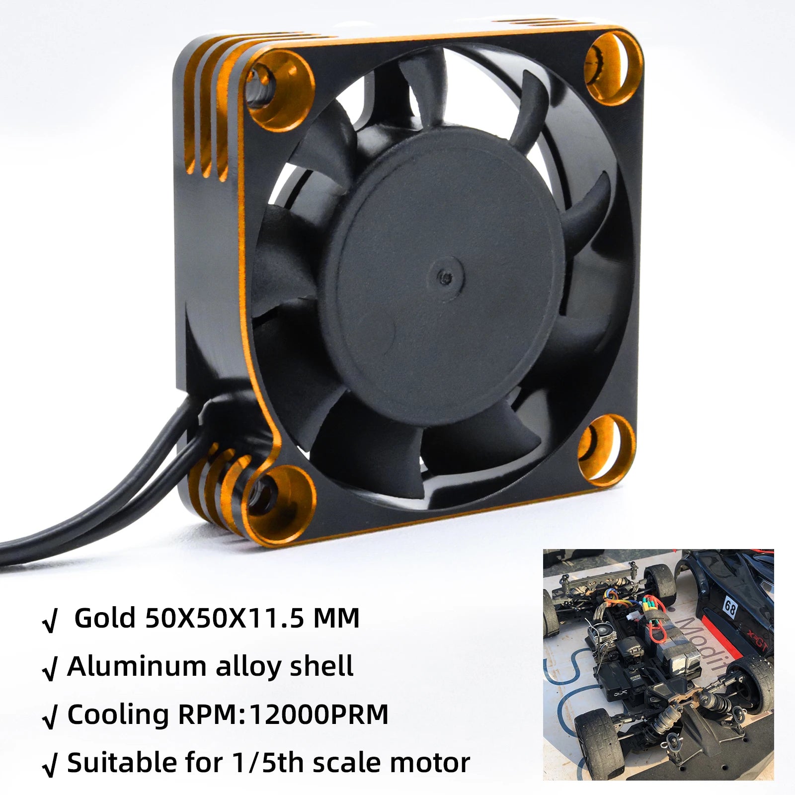 RC 25/30/35/40/50mm Fan 28000 RPM Heat Dissipation Cooling Fan for RC Crawler 1/10 1/8 1/5 Motor Brushless/Brushed ESC RC Car