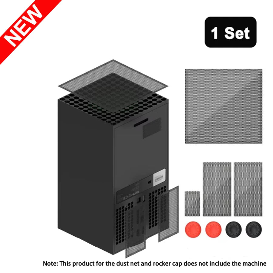 Anti Dust Filter Cover For Xbox Series X Console Cooling Fan Dustproof Cover Thumbstick Grip Caps For Xbox Series X Accessories