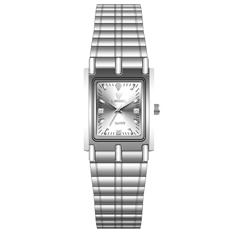 LIEBIG Luxury Quartz Watches Male Stainless Steel Bracelet Ladies Clock Fashion Golden Wristwatches Mens Women Relogio Masculino