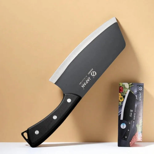 2Pcs 3Cr13 Stainless Steel Knives Kitchen Slicing Knife Chinese Chef's Butcher Knife Plastic Forged Blade Knives Cooking Cleaver