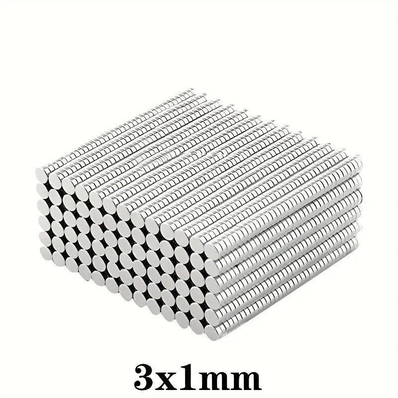 Mini 3mmX1mm Small Round Magnet 0.118 "x0.039" Magnet, Magnet 3 * 1mm Suitable for Sticker Fasteners, Office, Refrigerator