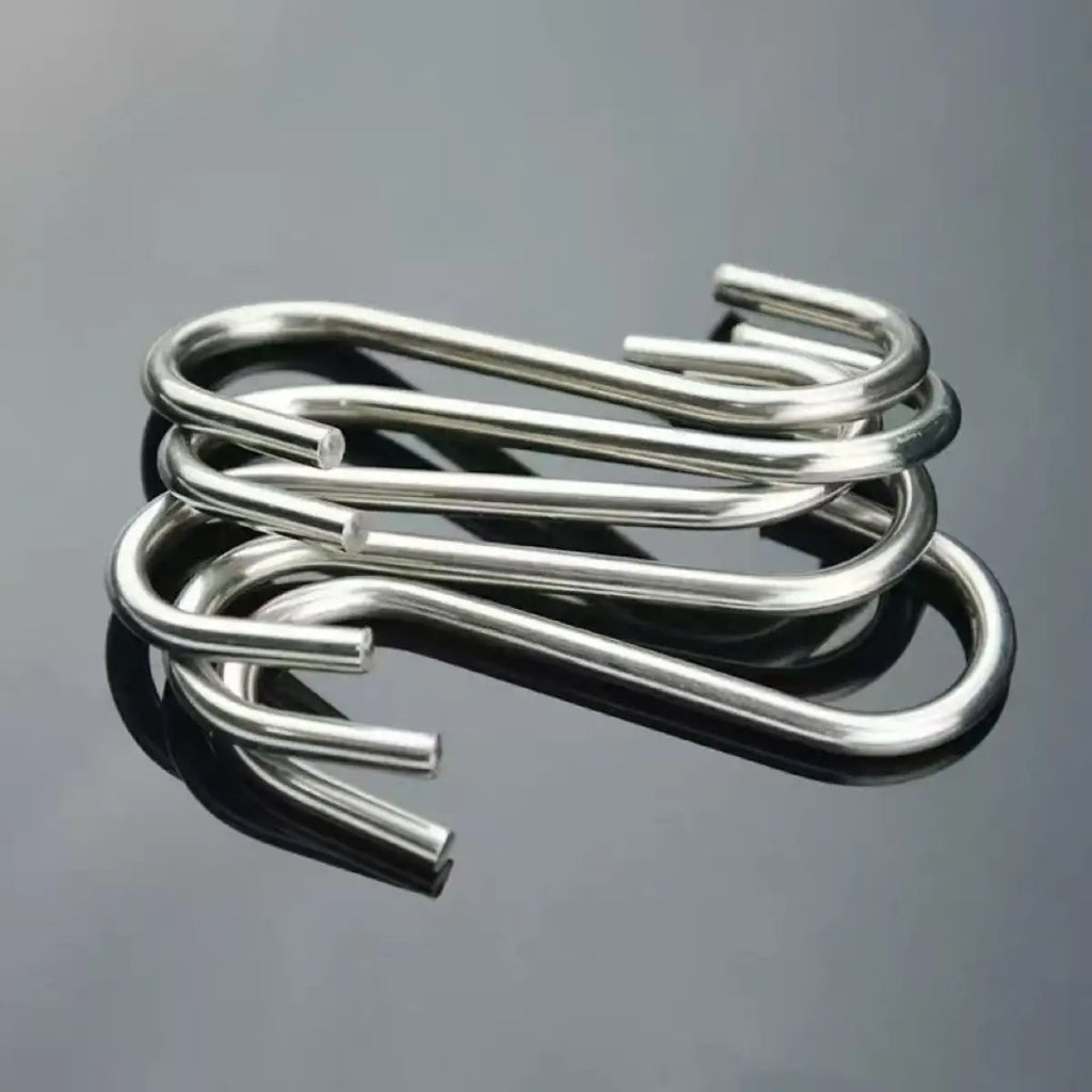 10 pcs Stainless steel S shaped hook Large hook S hook, multi purpose S shaped hook metal S-hook hook for kitchen and bathroom
