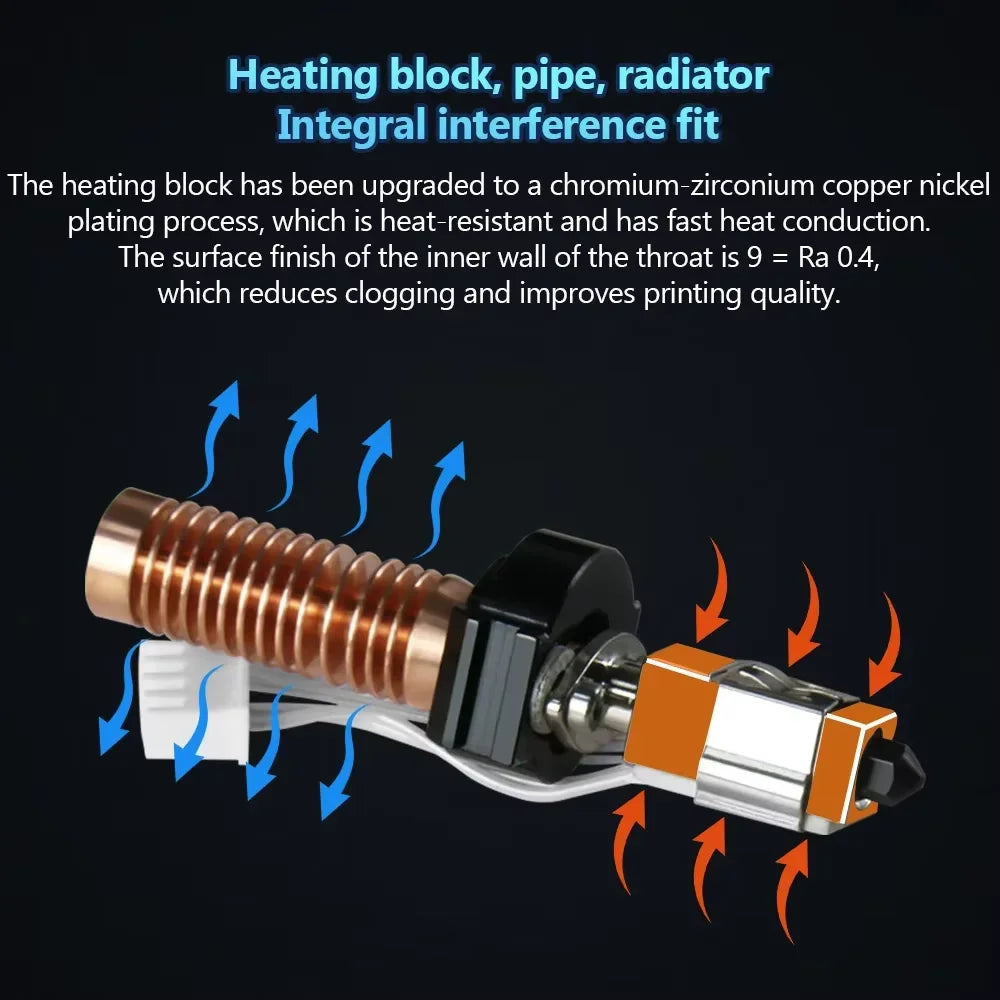 Upgrade For Flashforge Adventurer 5M / 5M Pro Hotend AD5M Nozzle Replacable Caremic Hotend Faster Heating AD5M Pro Nozzle 280℃