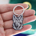 Stainless Steel Charms French Bulldog Dog Men's Trendy Punk Keychain for Women Men Jewelry Kids Gifts Key Bag Deco Accessories
