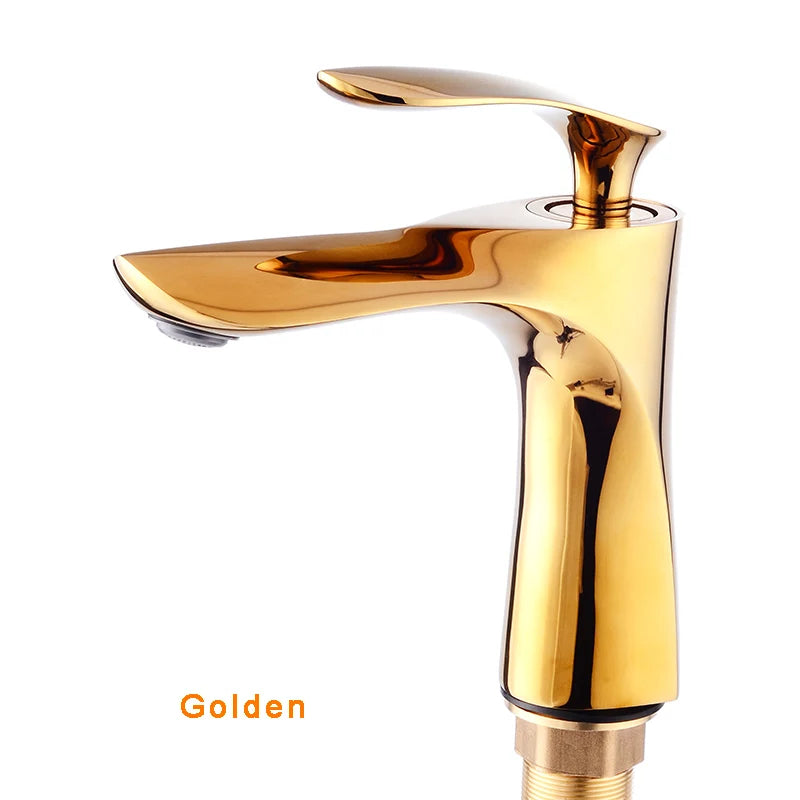 BAKALA New Design Brass Chrome Black Whte Golden Shite Single Handle Bathroom Sink Faucet Mixer Tap Basin Faucet  BR-2018A20