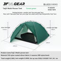 3F UL Gear Taiji3 Ultralight Tent 3/4 Season Portable Backpacking Tent for Multi person Double Layer Tent for Camping, Climbing