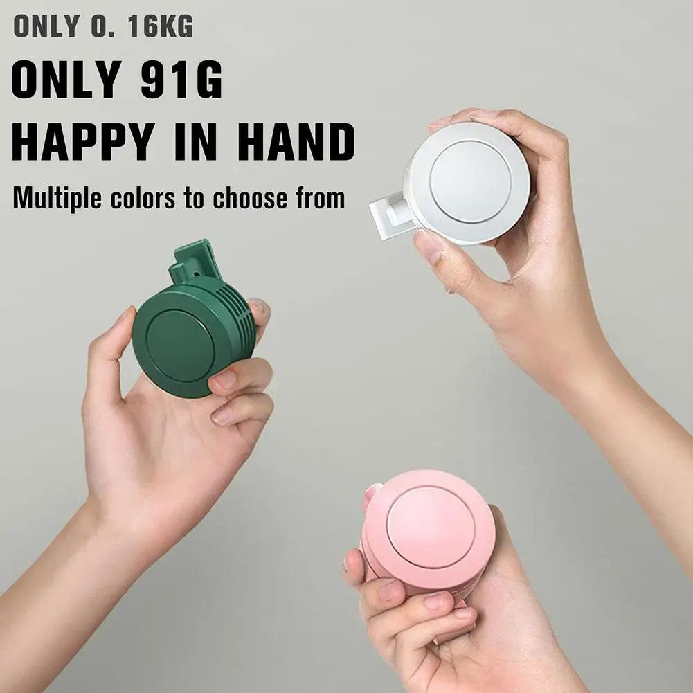 Clip-on Mini USB Fan Travel Portable Neck Hanging Fan Handheld Desktop Fan Rechargeable Personal Cooling Fan For Home Office
