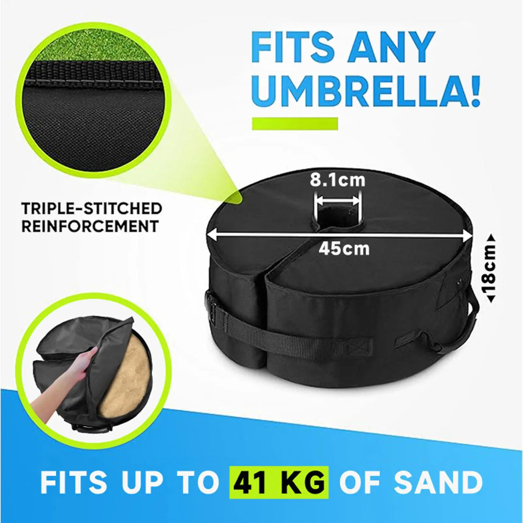 Heavy Parasol Base Stand Weights Umbrella Sandbag for Banana Hanging Cantilever Fillable Replacement Parts for Patio Outdoor