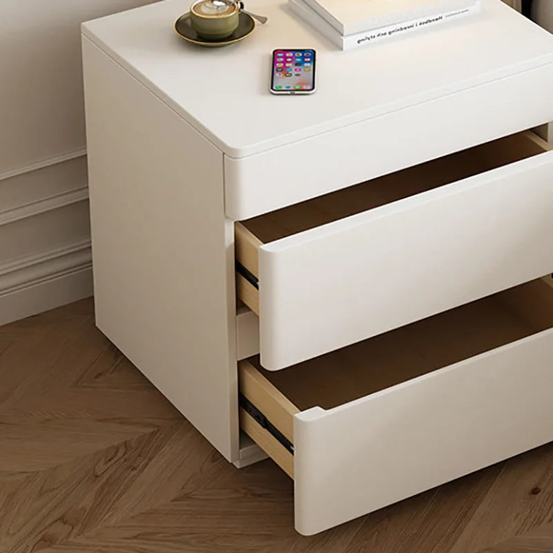 Cream Nordic Bedside Table With Secret Compartment Safe Modern Minimalist Nightstands Rustic Glamour Table De Chevet Furnitures