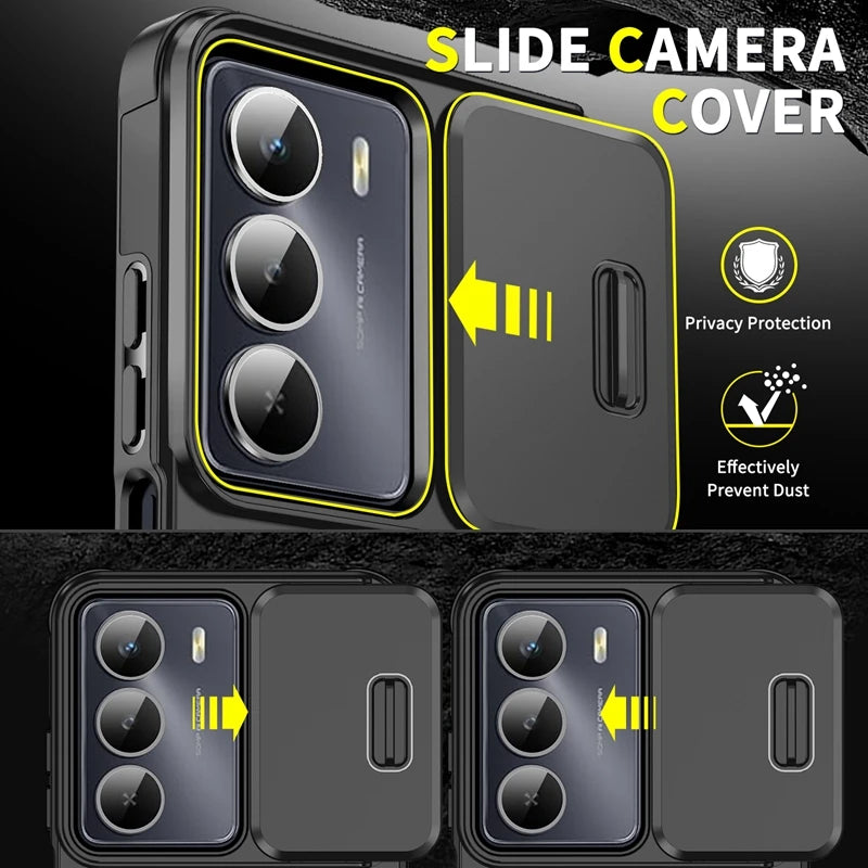 For Realme C75 4G Case Car Magnetic Holder Ring Armor Shockproof Funda For OPPO Realme C75 C 75 RealmeC75 Camera Protect Cover