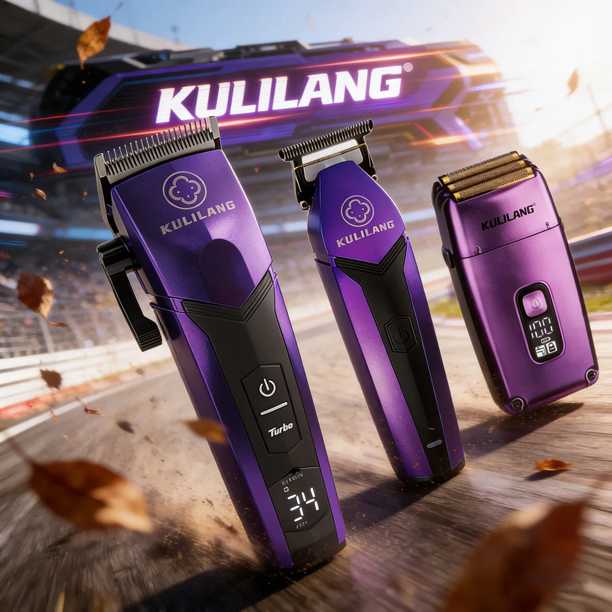 KULILANG Professional Barber R77F R55F R11F Gradient Electric Hair Clipper Titanium Plated FADE Blade 7200rpm Hair Salon Trimmer