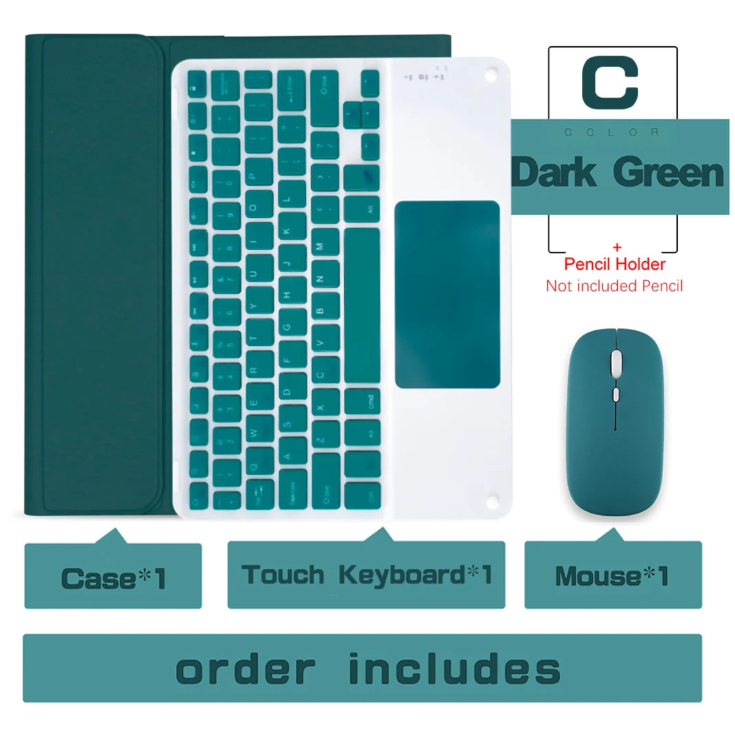 Keyboard Wireless Mouse Magic For iPad Pro 13 11 Case M5 M4 2026 M3 Air 13 11 5 4 10.2 9 8 7 Generation Case Bluetooth Keyboard