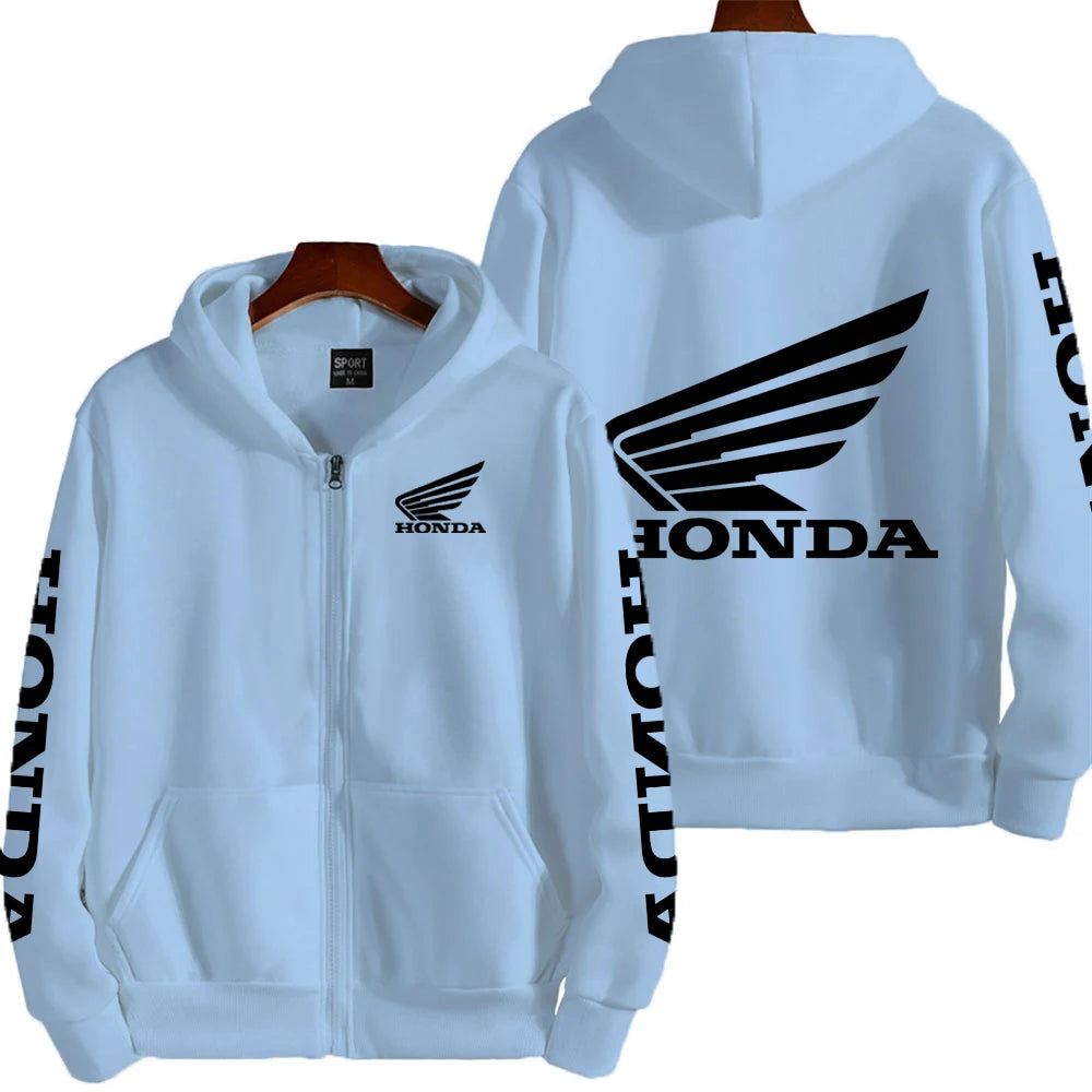 Honda Motorcycle Racing Team Competition Men's Outdoor Sports Zipper Hoodie Fashion 2025 New Sport Women's Jacket Coat