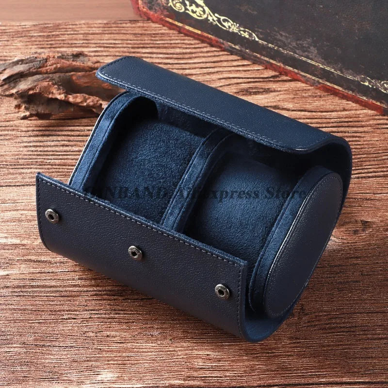 Watch Travel Case PU Leather Watches Leather Box Vintage Watch Storage Organizer-Secure Storage Vintage Watch Display Organizer