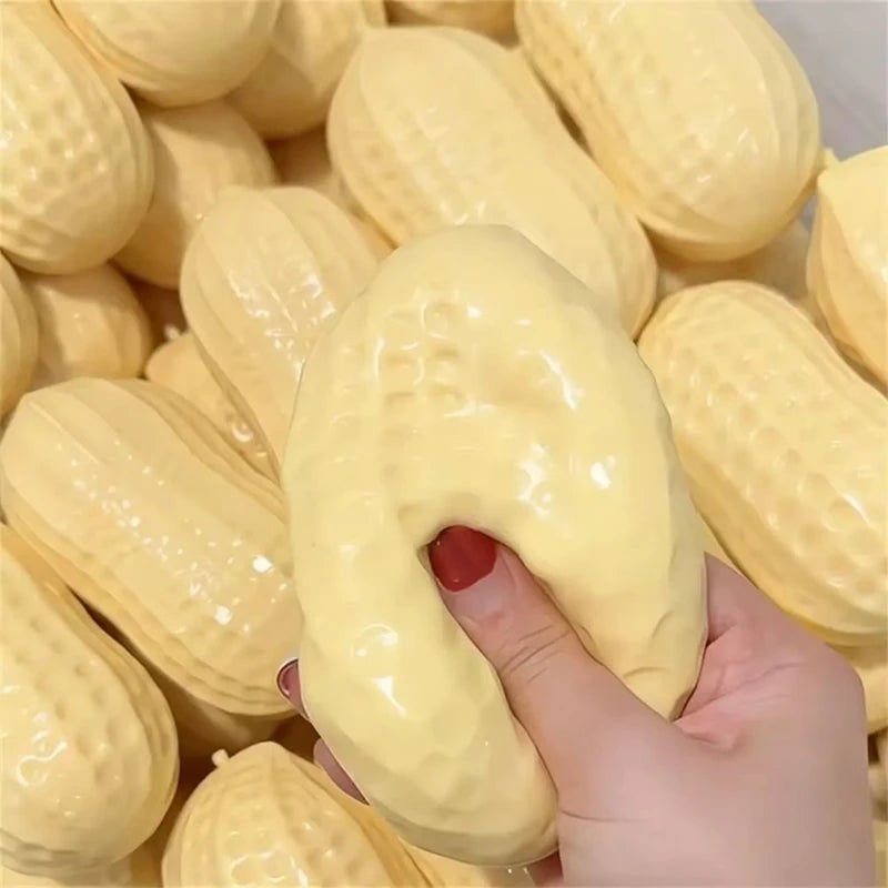 Peanut Stress Ball Crunchy Squeeze Bal Squishy Toy Simulated Peanut Squeeze Stress Relief  Buttery-Soft Feel ASMR Sensory Adults