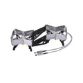 BRS-32 Portable Camping Stove Expandable Double Cooktop Outdoor Folding Gas Burner High Power Ground Stove Camping Furnace