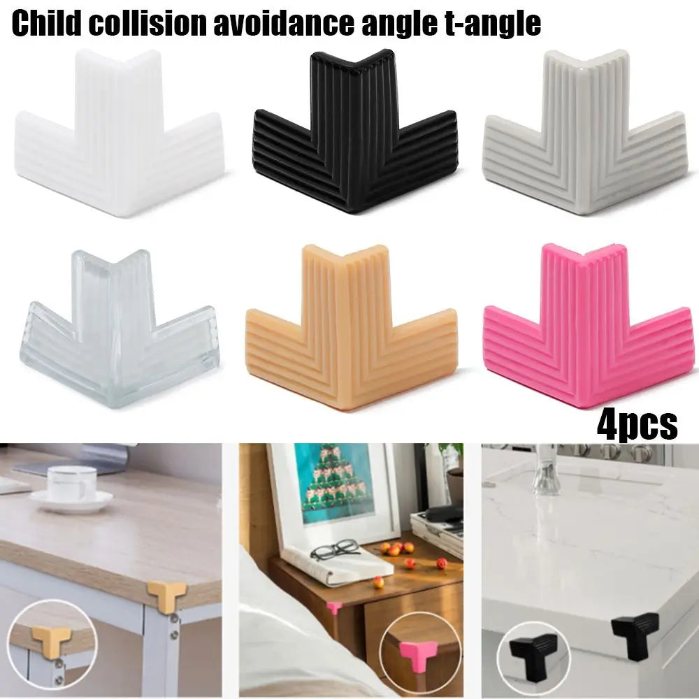 4PCS Soft Desk Safety Anticollision Strip Corner Guards Table Corner Protector Edge Protection