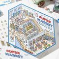 New Cartoon 3D Landscape Sticker Book Three-dimensional DIY Cabin Scene Pocket Sticker Miniature Scene Book Student Kid Child