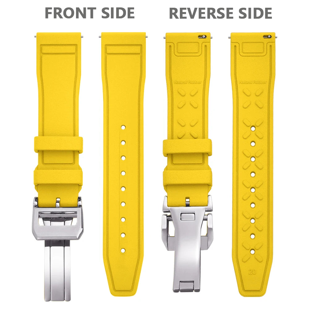 FKM Rubber Strap for IWC Big Pilot Mark Portugieser TOP GUN 20mm21mm 22mm Quick Release Strap Diving Sport Butterfly Buckle Band