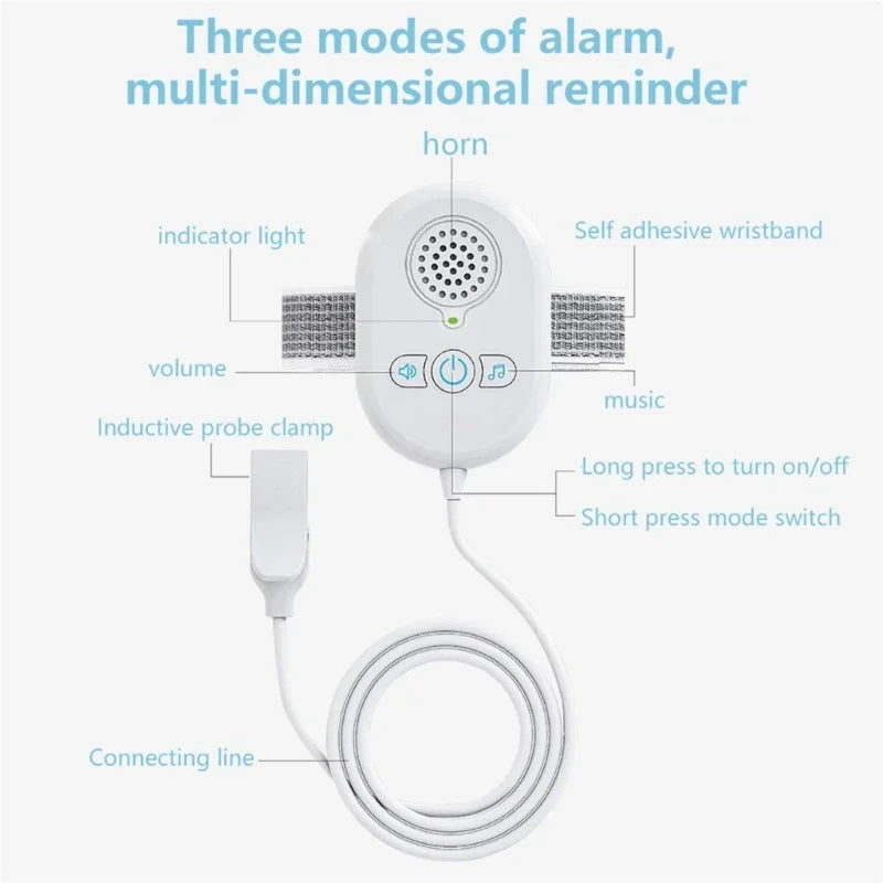 Rechargeable Bed Wetting Alert for Children Effective Night Training Alarm with Sound & Vibration Alerts