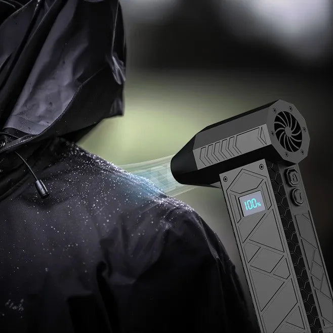 High-Speed Handheld Fan 130000 RPM with Display Large Capacity Strong Wind Power Brushless Motor for Cooling And Ventilation