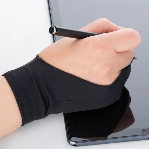 1PC Two-Finger Hand Painting Gloves Oil Painting Art Supplies Anti-touch Tablet Digital Board Screen Touch Drawing Anti-fouling