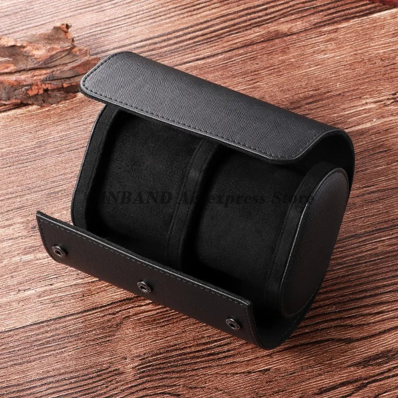 Watch Travel Case PU Leather Watches Leather Box Vintage Watch Storage Organizer-Secure Storage Vintage Watch Display Organizer