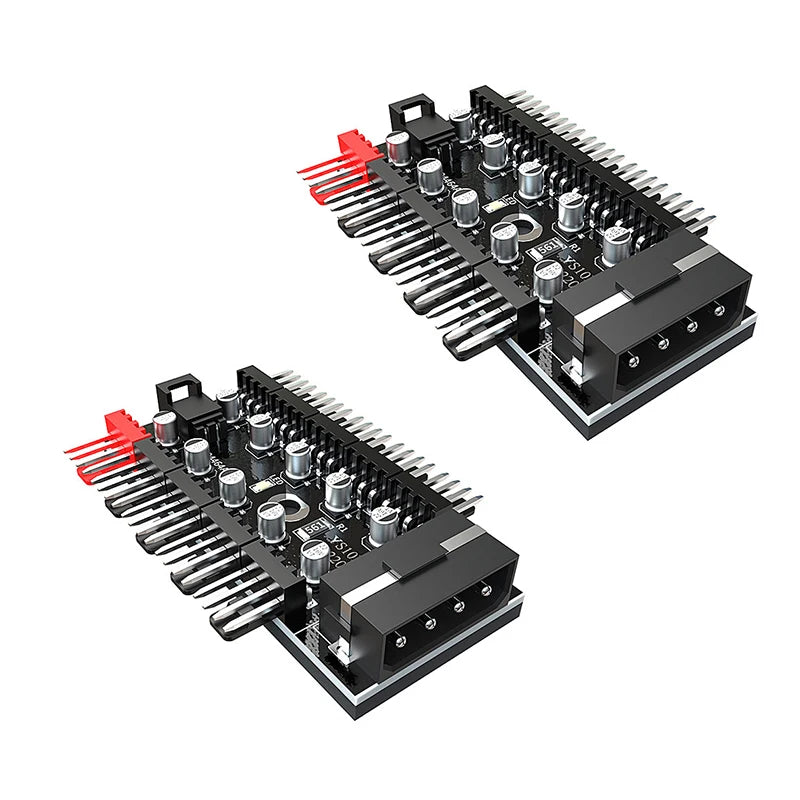Motherboard 1 to 10pin fan 4 Pin PWM Cooler Fan HUB Splitter Extension 12V Power Supply Socket PC Speed Controller Adapter