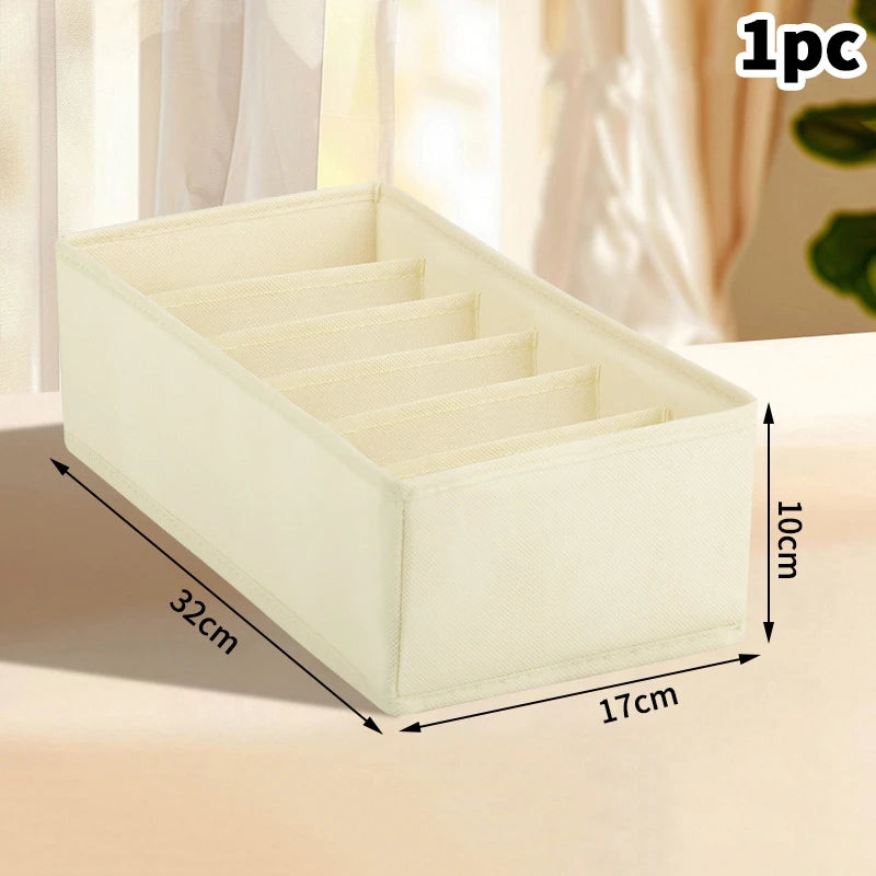 〔White〕Drawer Underwear Socks Bra Storage Box Clothes Storage Organizer Underwear Bag Wardrobe Box Cabinet Drawer Organizer