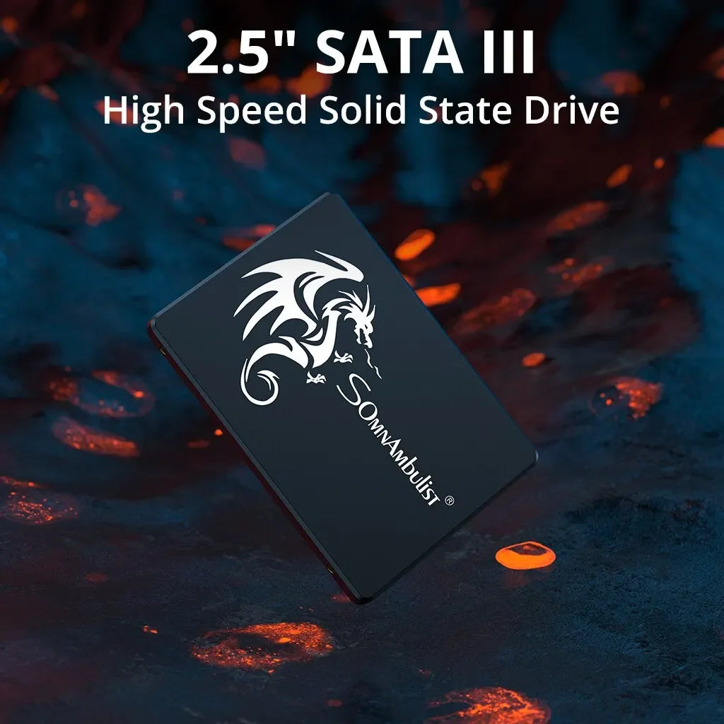 New SomnAmbulist SSD 2.5 64GB 128GB 256GB 512GB for Laptop Desktop Solid State Drive Sata3 120GB 240GB 480GB SSD for PC Laptop