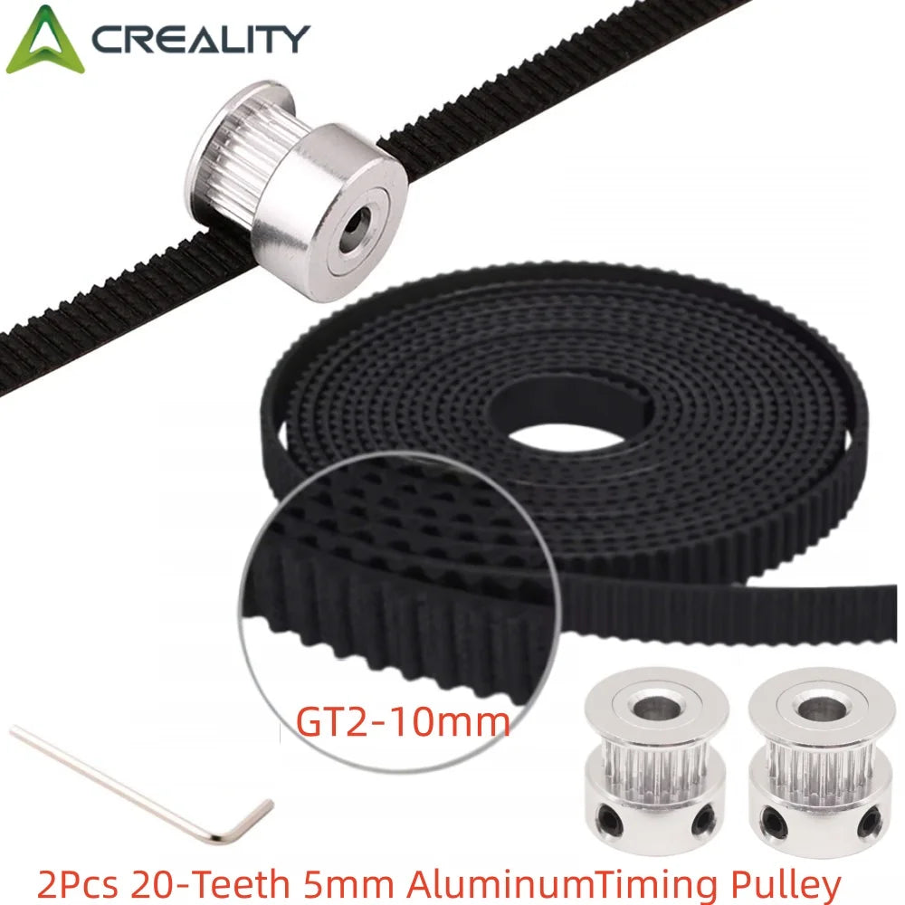 1/2m GT2-6/10mm Open Timing Belt 2GT Aramid Fiber Rubber/PU with Steel Core Gt2 Belt Cutting Length for 3D Printer