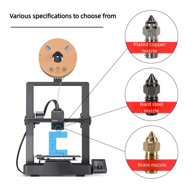 3D Printer High Speed Nozzle For ENDER 7 Spider Ender 3 V3 SE ender 5 S1 0.2 0.4 0.6 0.8 1.0mm 3D Printer Parts Nozzle 3/5/10pcs