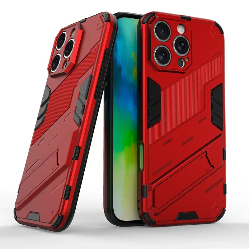 Armor Shockproof Protective Magnetic Holder Case For iPhone 17 Pro Max 16 15 14 12 13 11 Pro Max Plus 17Air 13 12 Mini Cover