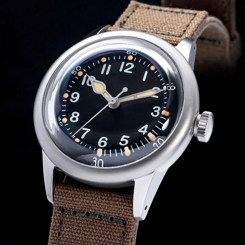 THORN Men Automatic Watch 36MM Pilot Mechanical Wristwatch 15ATM Waterproof Luminous Sapphire Mirror NH35