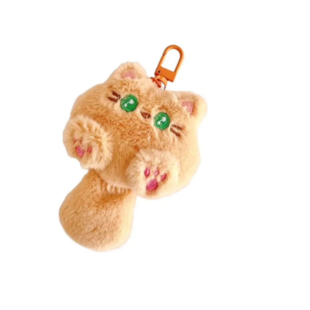 Kawaii Soft Stuffed Animal Little Cat Keychain Plush Bag Car Pendant Keychain DIY Trinket Kids Stuffed Animal Toys