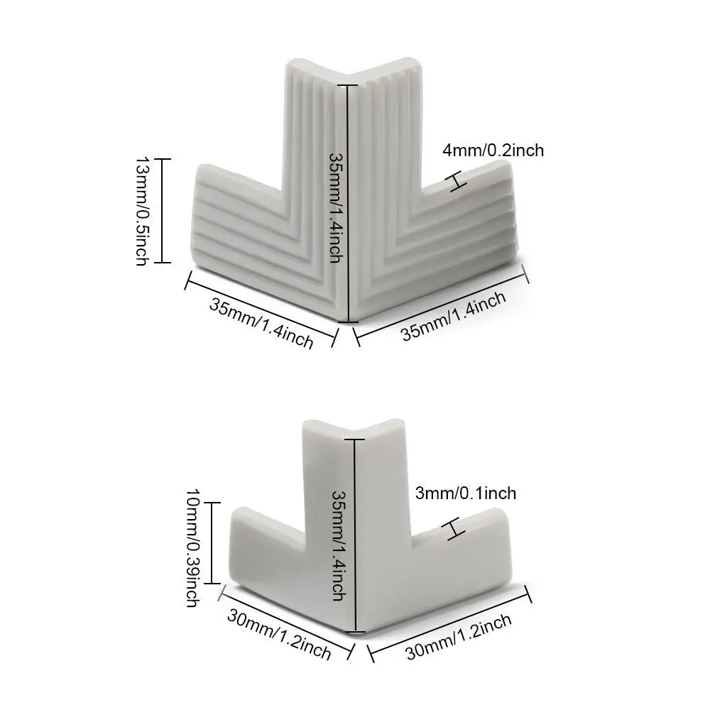 4PCS Soft Desk Safety Anticollision Strip Corner Guards Table Corner Protector Edge Protection