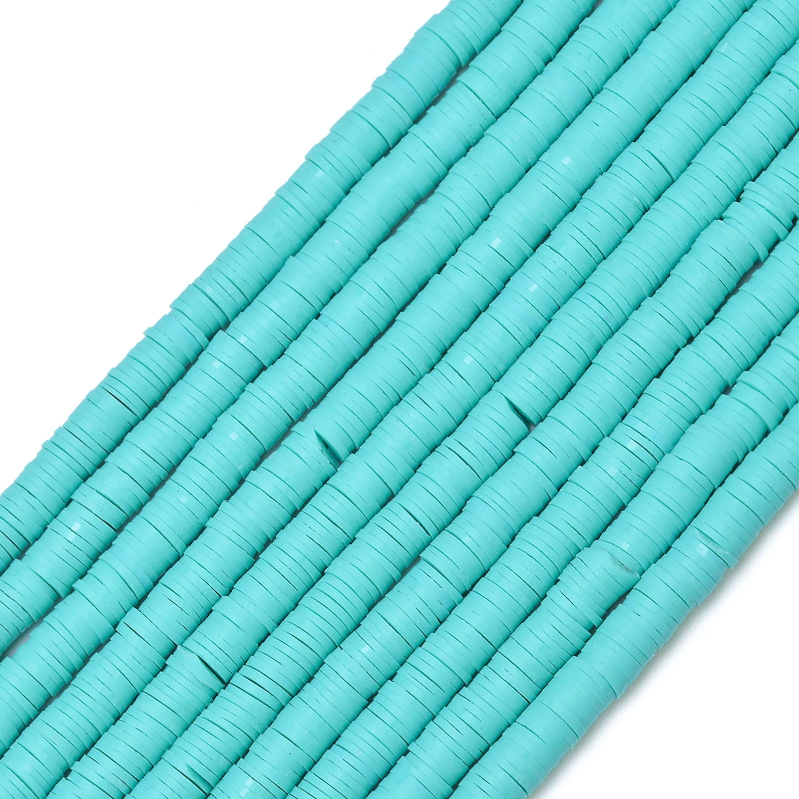 350pcs 6mm Flat Round Polymer Clay Beads Loose Spacer Beads for Jewelry Making DIY Needlework Bracelet Necklace Earrings