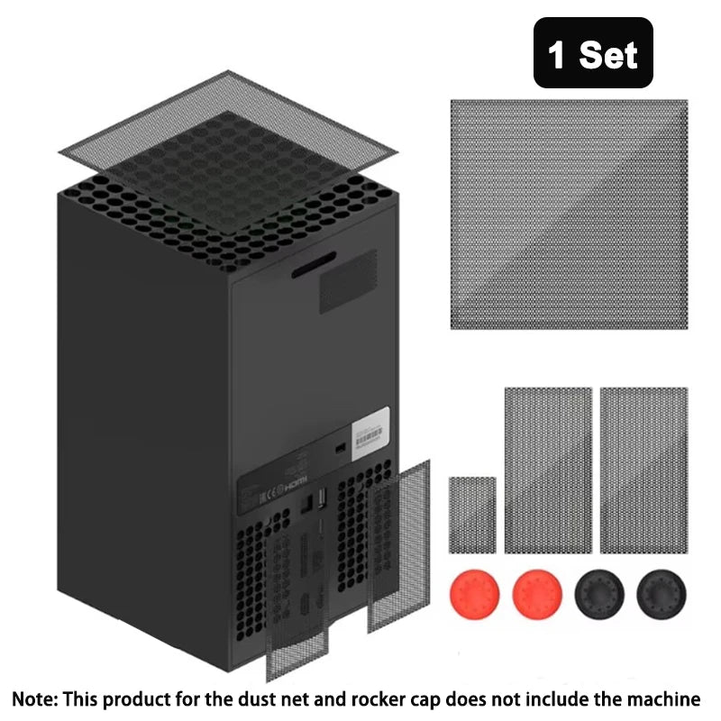 Anti Dust Filter Cover For Xbox Series X Console Cooling Fan Dustproof Cover Thumbstick Grip Caps For Xbox Series X Accessories