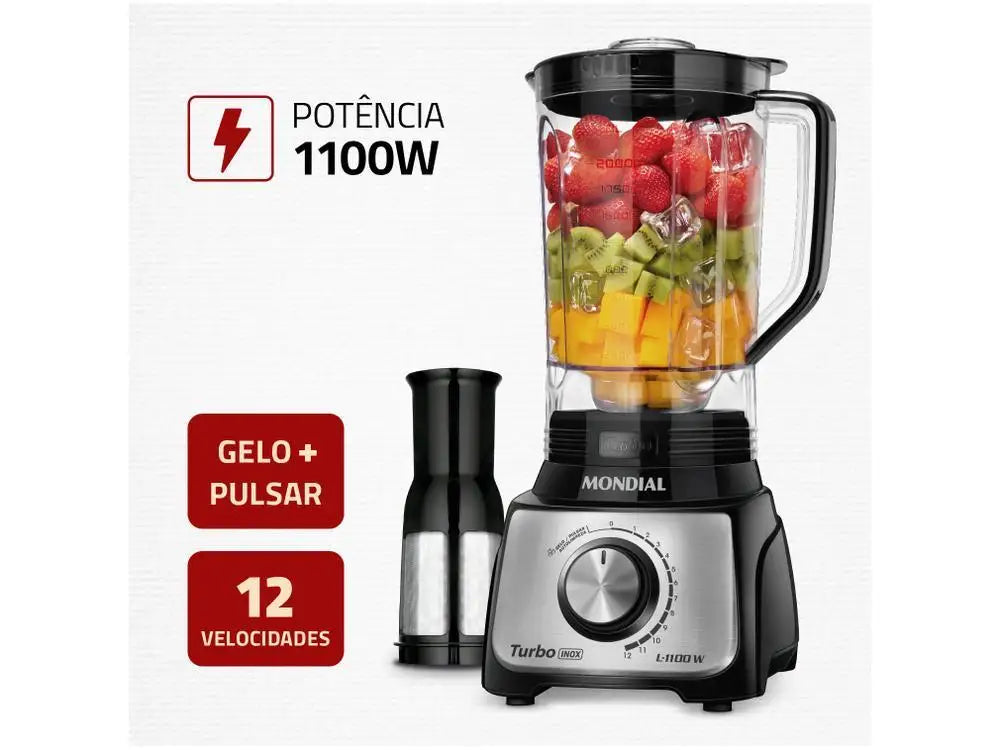 Mondial Turbo Blender L-1100 BI - 220V Inox