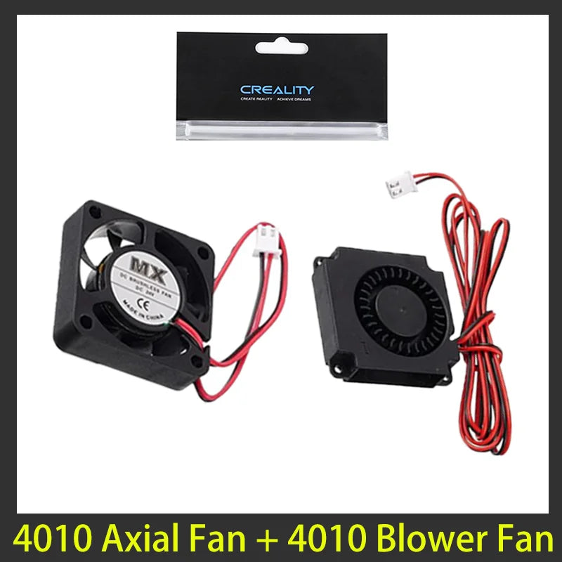 Creality Original 4010 Fans DC 24V Extruder Hot End Fan and DC 24V Turbo Fan for Creality Ender 3/Ender 3 Pro /Ender 5 3D Printe