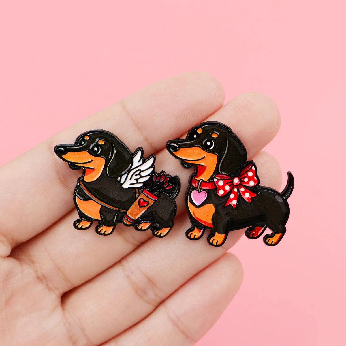 Sweater Sausage Dog Enamel Pins Cute Animal Couple Brooch Lapel Pin Badge on Backpack Clothing Accessories Fashion Jewelry Gifts