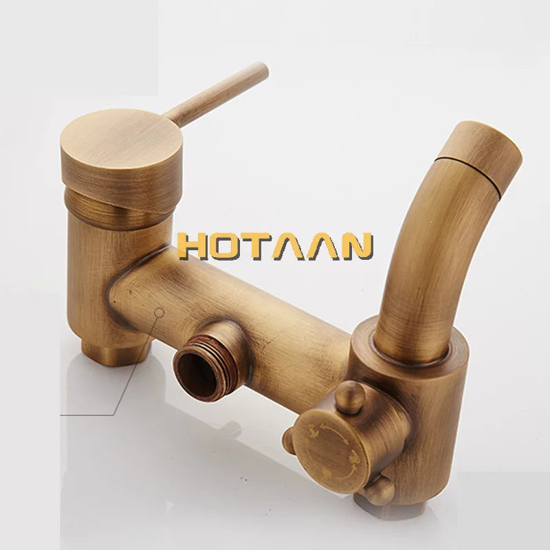 . Antique Bathroom Mixer Bath Tub Copper Mixing Control Valve Wall Mounted Shower Faucet concealed faucet YT-5313-A