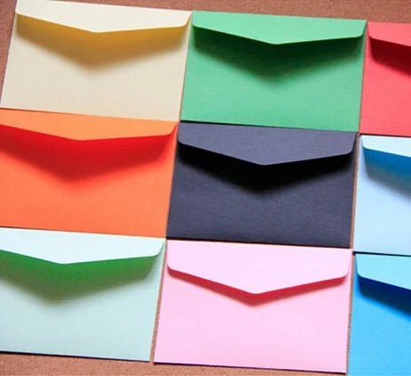 50pcs/lot  Candy color mini envelopes DIY Multifunction Craft Paper Envelope For Letter Paper Postcards School Material