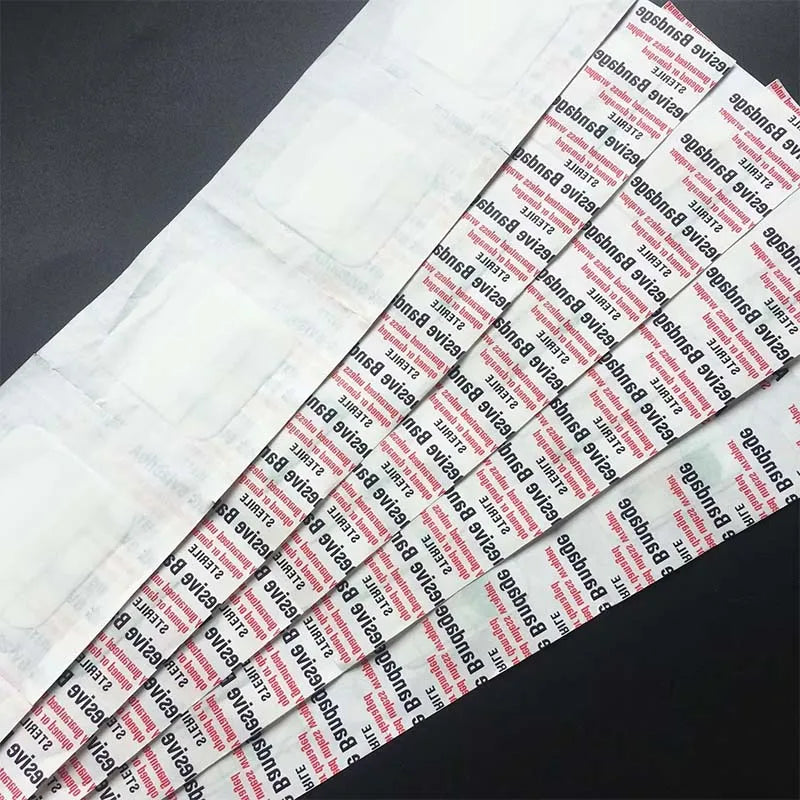 50PCS 38*38mm Transparent PU Waterproof Wound Plaster Band Aid Adhesive Bandage Protective Sticker for Outdoor Home First Aid
