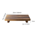 New Fashionable Wooden Bathroom Soap Tray Storage Rack Retro Candle Tray Decorative Ornament Plant Vase Tray Wooden Base Tray