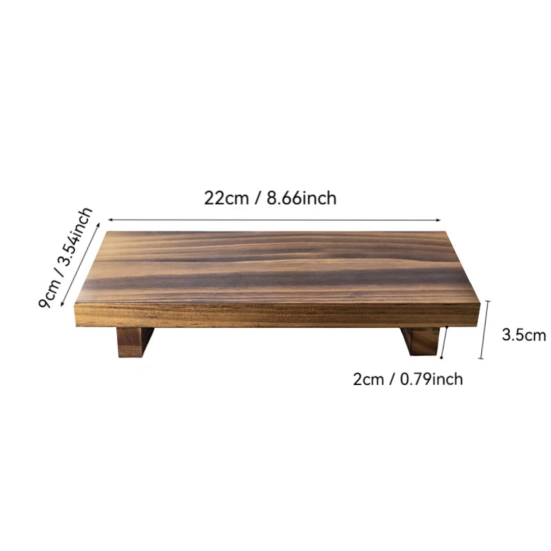 New Fashionable Wooden Bathroom Soap Tray Storage Rack Retro Candle Tray Decorative Ornament Plant Vase Tray Wooden Base Tray