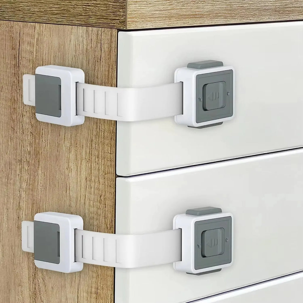 1Pc Child Safety Lock Baby Drawer Lock Child Anti-opening Cabinet Door Refrigerator Lock Buckle Baby Anti-pinch Safety Buckle