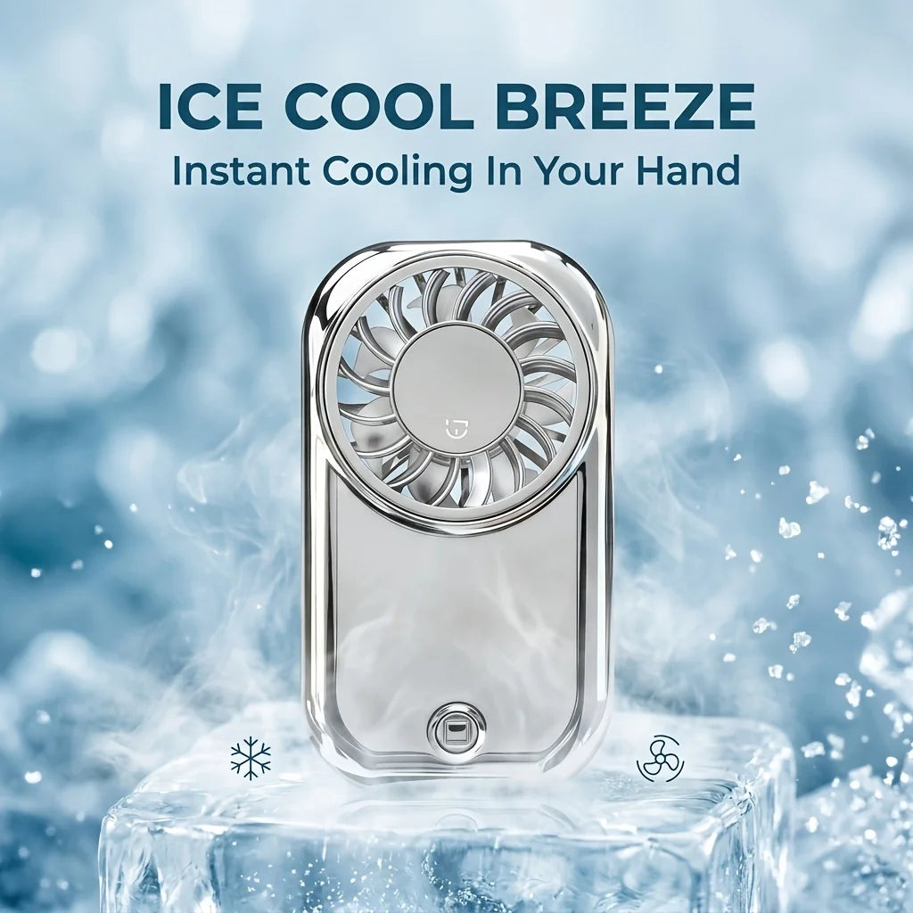 Portable mini fan | silent | long battery life/mini handheld fan, portable USB charging pocket fan, 5-speed silent cooling fan