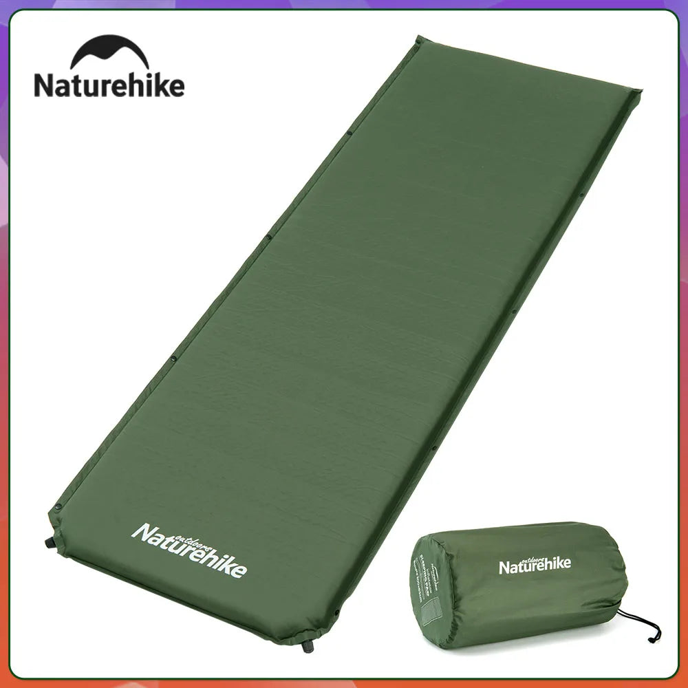 Naturehike Camping Self-Inflating Mattress 5cm Thick Foldable Hiking Airbed Off-Road Ultralight Waterproof Outdoor Sleeping Pad
